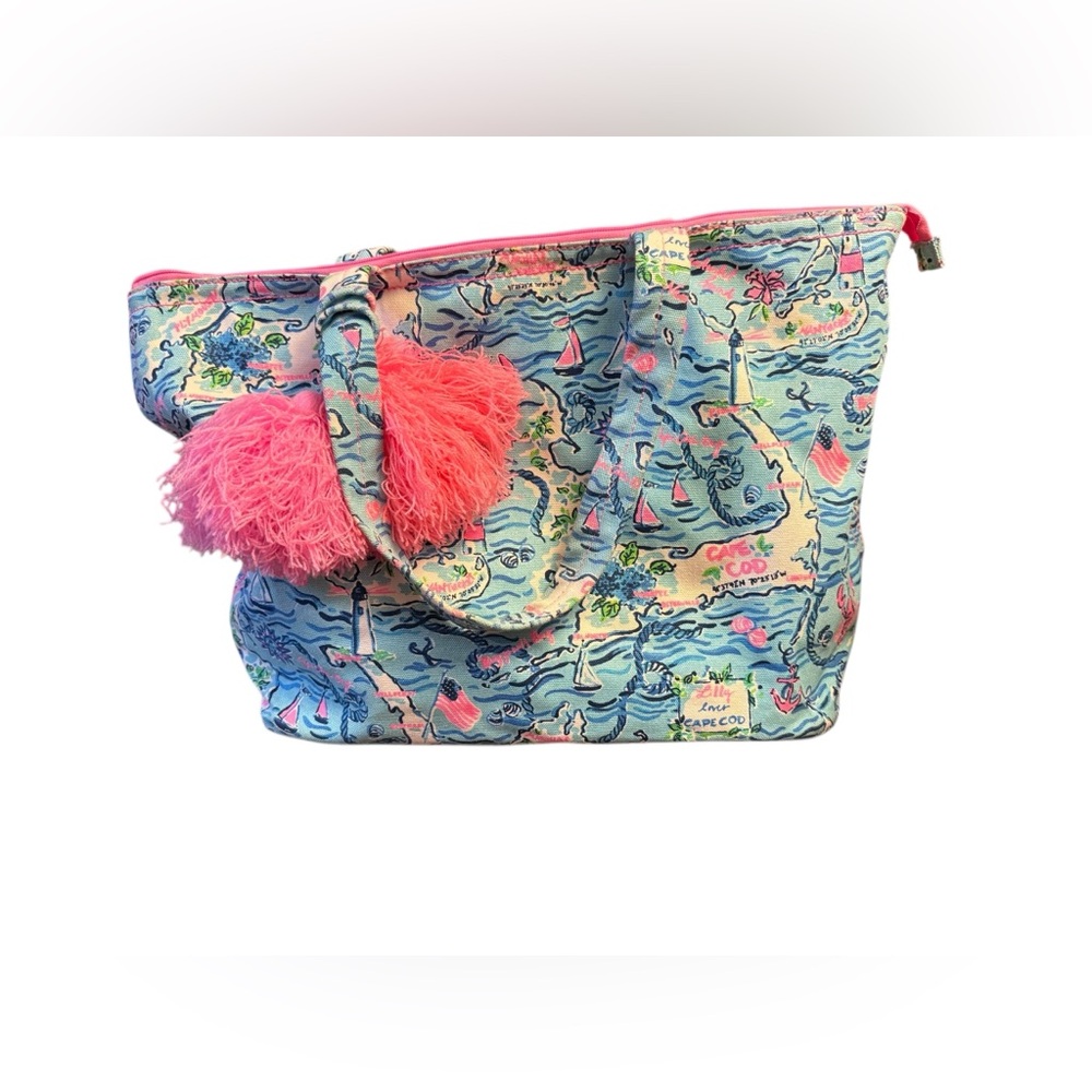 Lilly Pulitzer Lily Loves Cape Cod Zip Up Tote